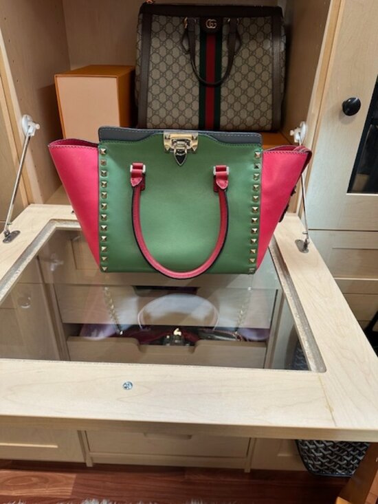 Valentino Handbags - Valentino Color blocked Leather Rockstud Tote